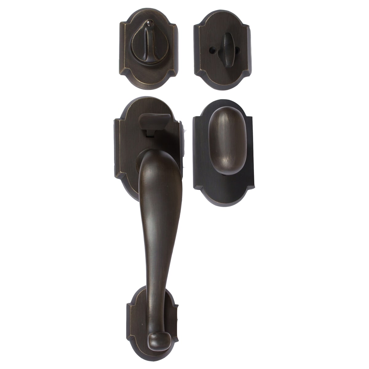 Emtek Denver Single Cylinder Keyed Entry Sandcast Bronze Handleset