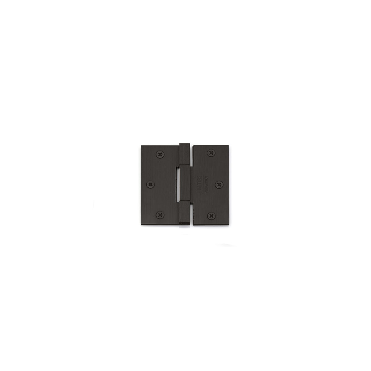 Emtek 3-1/2 Inch x 3-1/2 Inch Plain Bearing Square Corner Mortise Hinge - Two Hinges