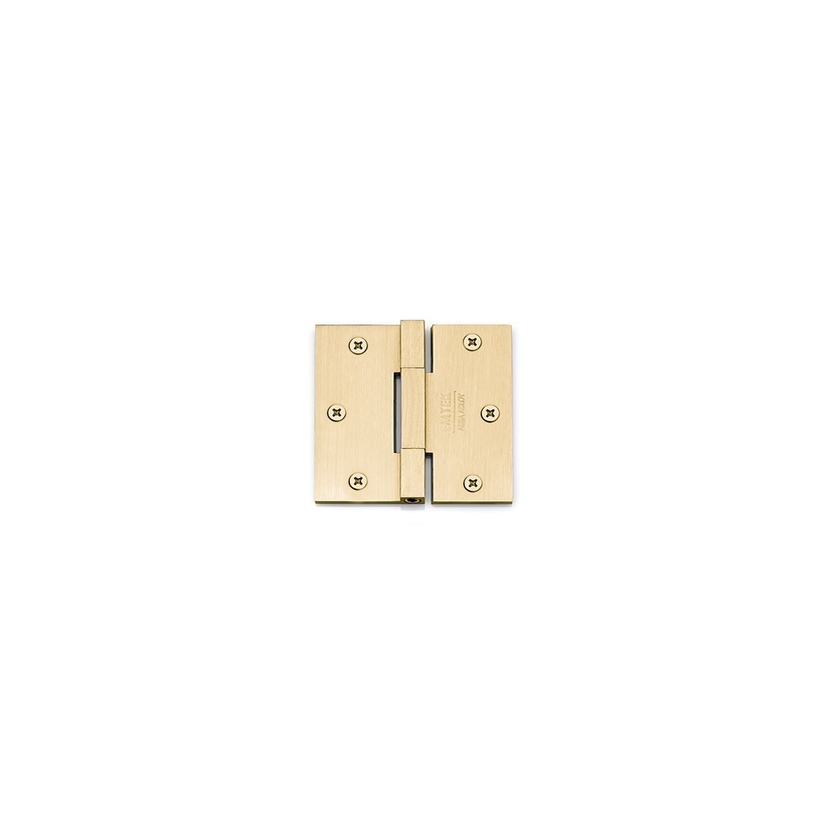 Emtek 3-1/2 Inch x 3-1/2 Inch Plain Bearing Square Corner Mortise Hinge - Two Hinges