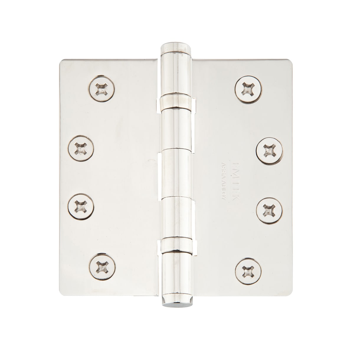 Emtek 4.5" x 4.5" Solid Brass Square Corner Ball Bearing Mortise Hinge - Pair
