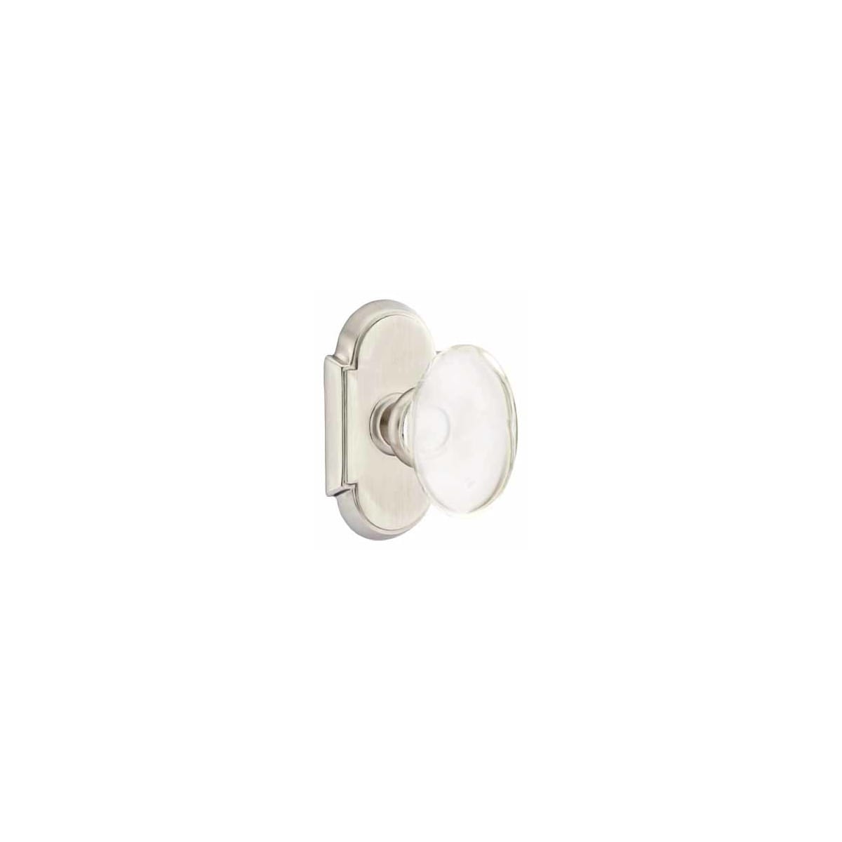 Emtek Hampton Crystal Passage Door Knobset with Brass Rosette and the CF Mechanism