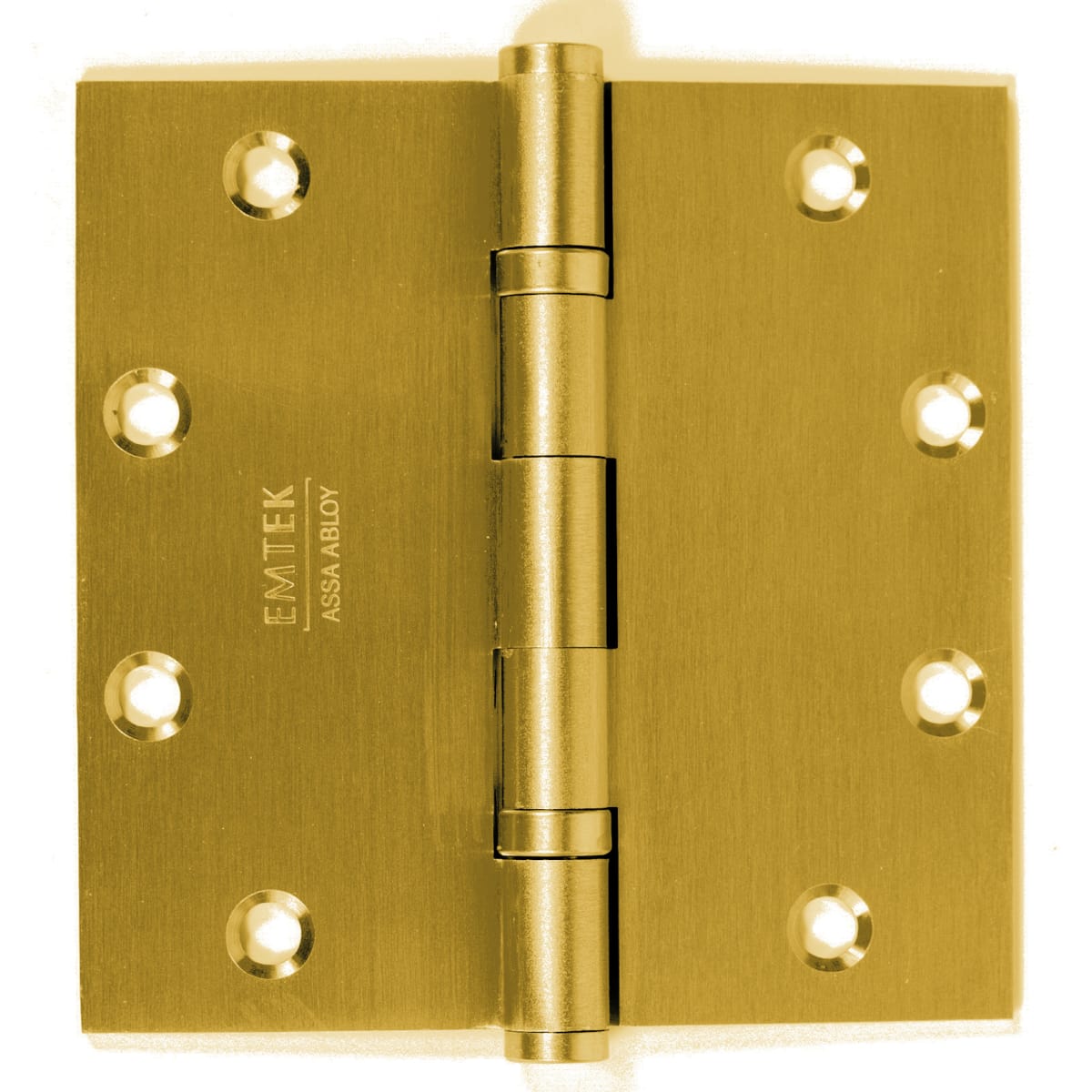Emtek 5" x 5" Solid Brass Ball Bearing Square Corner Mortise Door Hinge - Pair