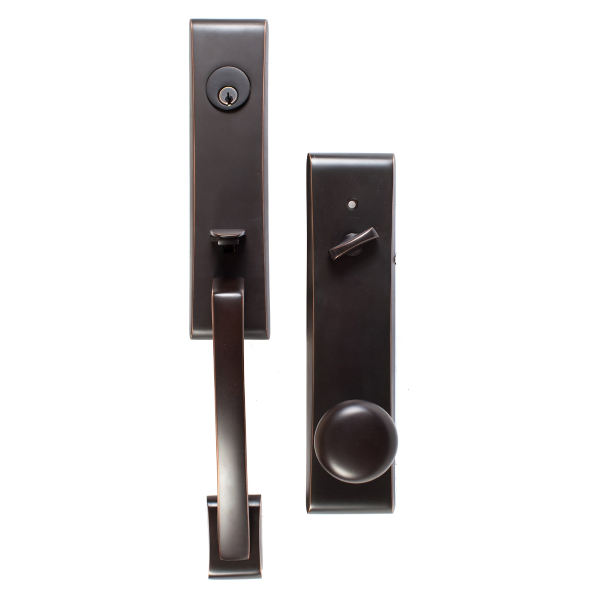 Emtek Apollo Single Cylinder Keyed Entry Brass Modern Handleset