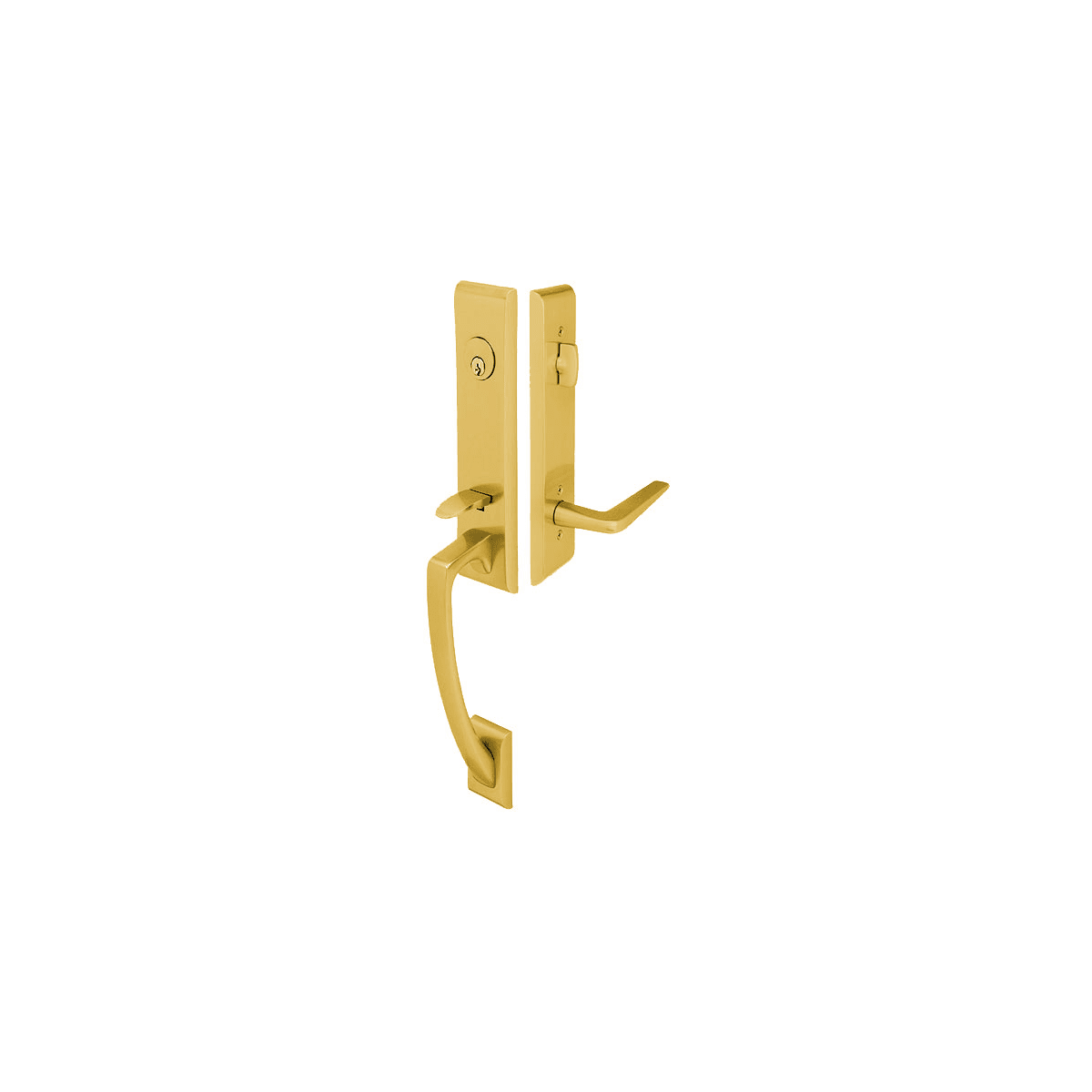 Emtek Apollo Single Cylinder Keyed Entry Brass Modern Handleset