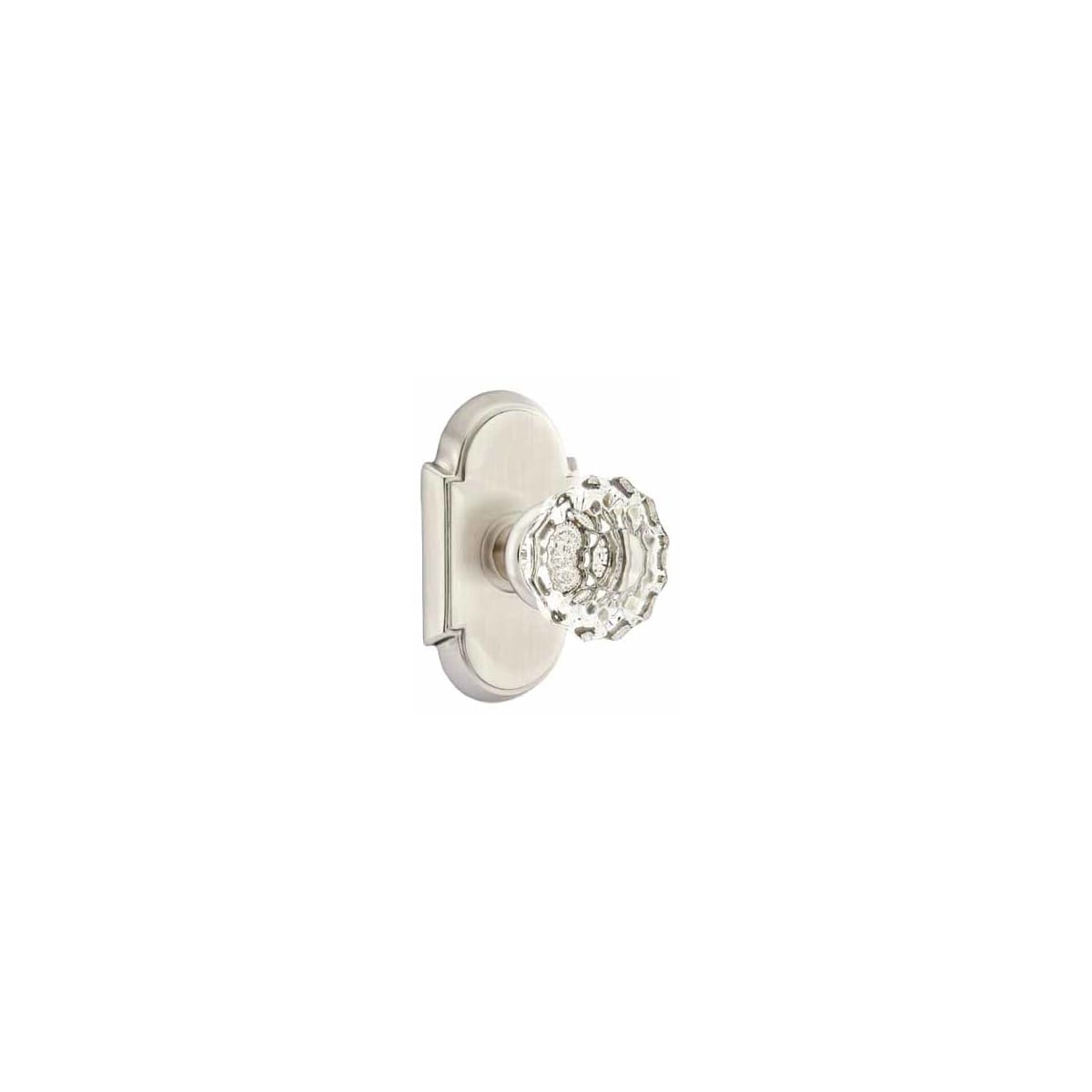Emtek Astoria Clear Crystal Passage Knobset with Brass Rosette