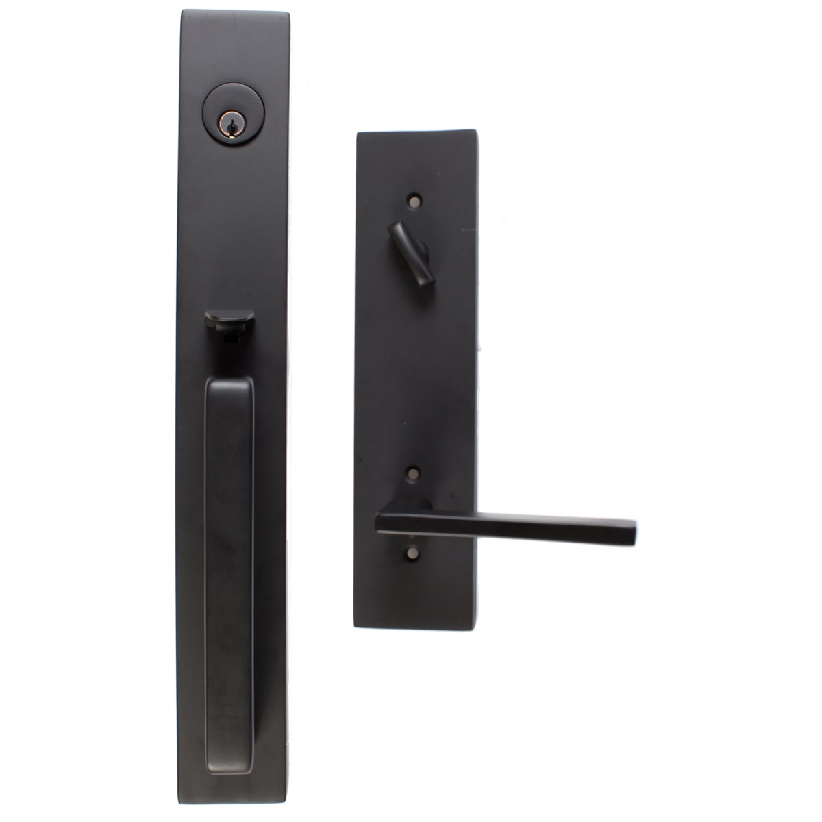 Emtek Lausanne Single Cylinder Keyed Entry Handleset from the Contemporary Collection