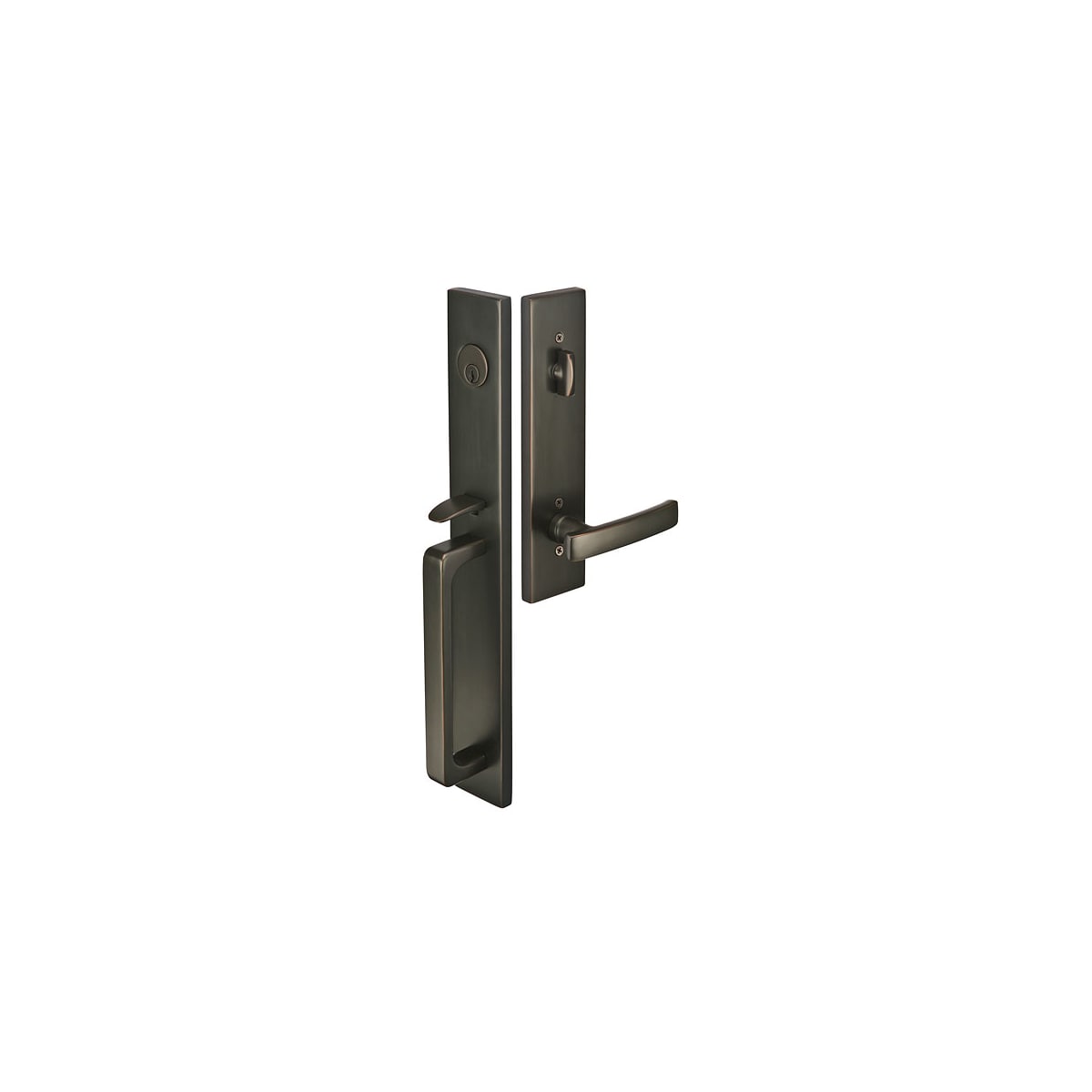 Emtek Lausanne Single Cylinder Keyed Entry Handleset from the Contemporary Collection