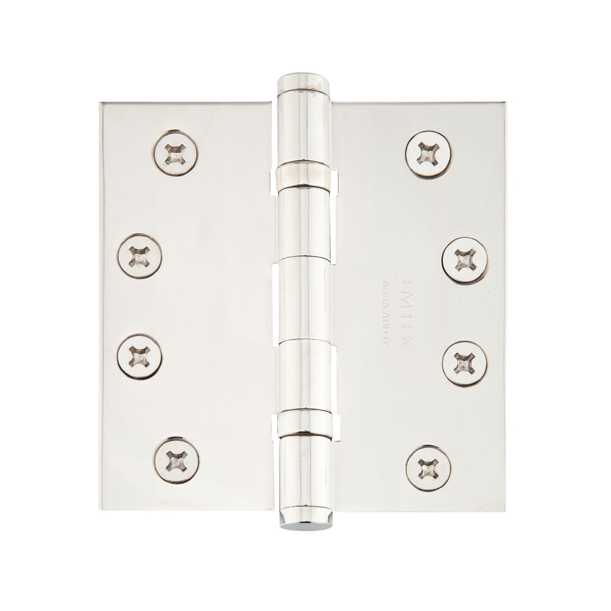 Emtek 4.5" x 4.5" Solid Brass Square Corner Ball Bearing Mortise Hinge - Pair