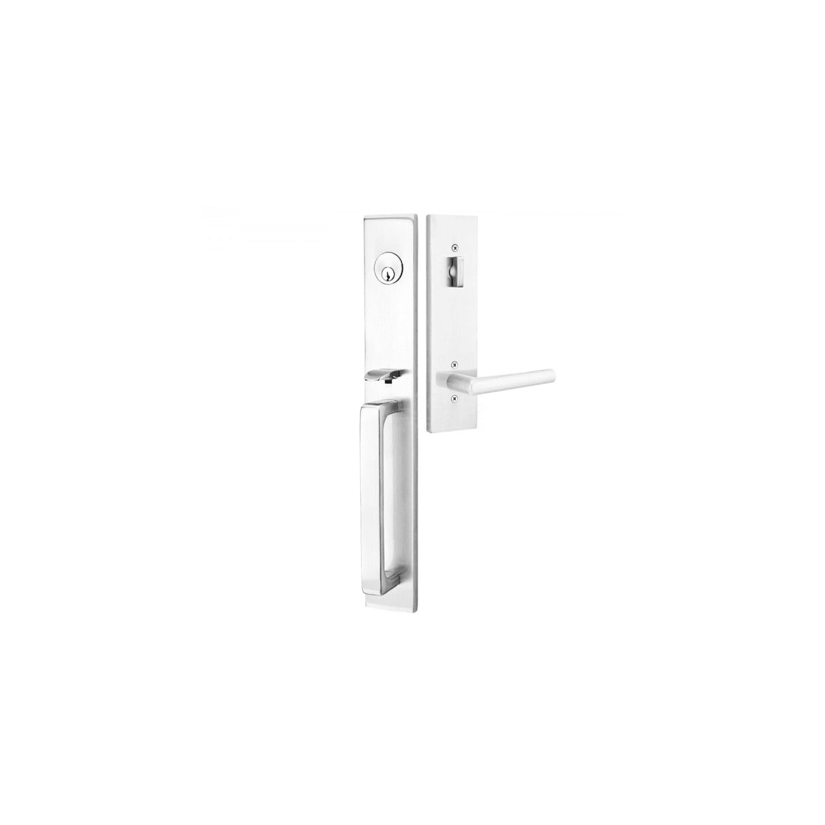 Emtek Lausanne Single Cylinder Keyed Entry Handleset from the Contemporary Collection