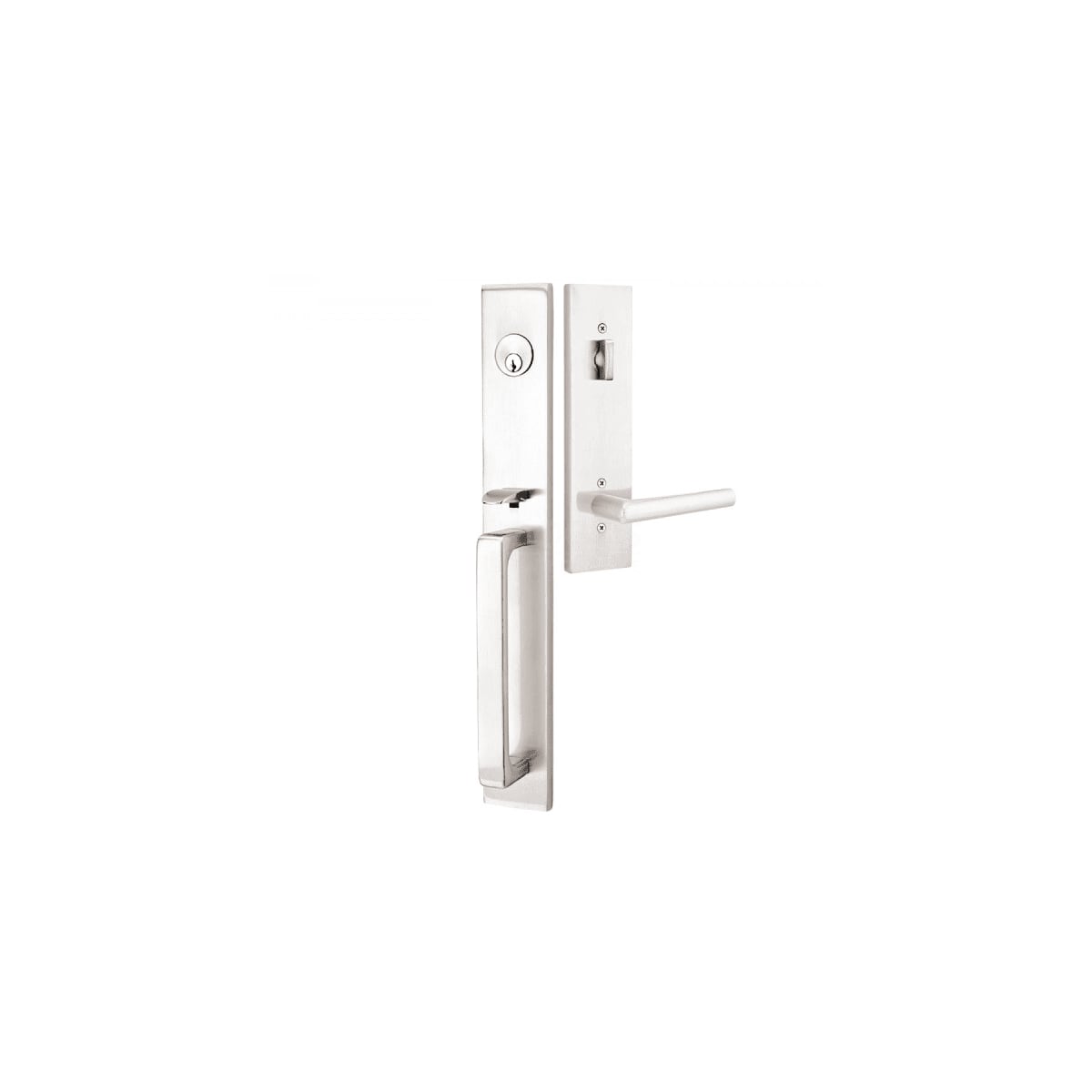Emtek Lausanne Single Cylinder Keyed Entry Handleset from the Contemporary Collection