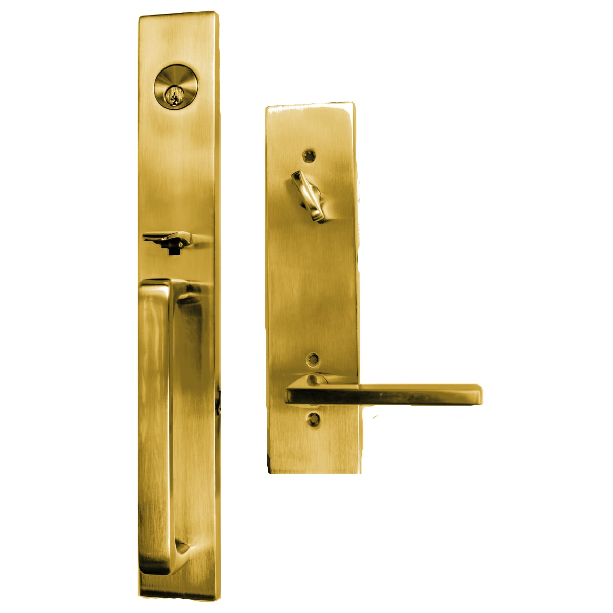 Emtek Lausanne Single Cylinder Keyed Entry Handleset from the Contemporary Collection