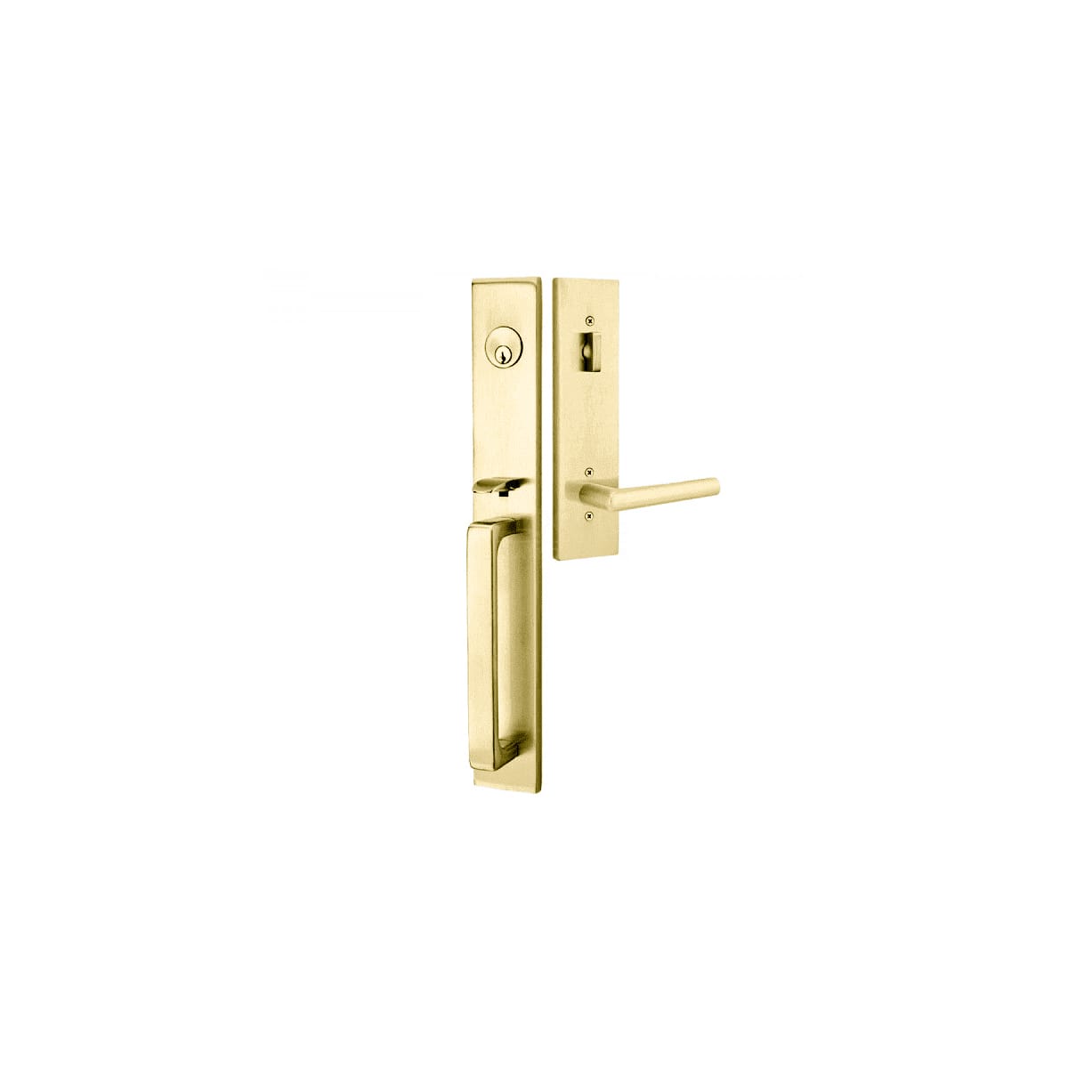 Emtek Lausanne Single Cylinder Keyed Entry Handleset from the Contemporary Collection