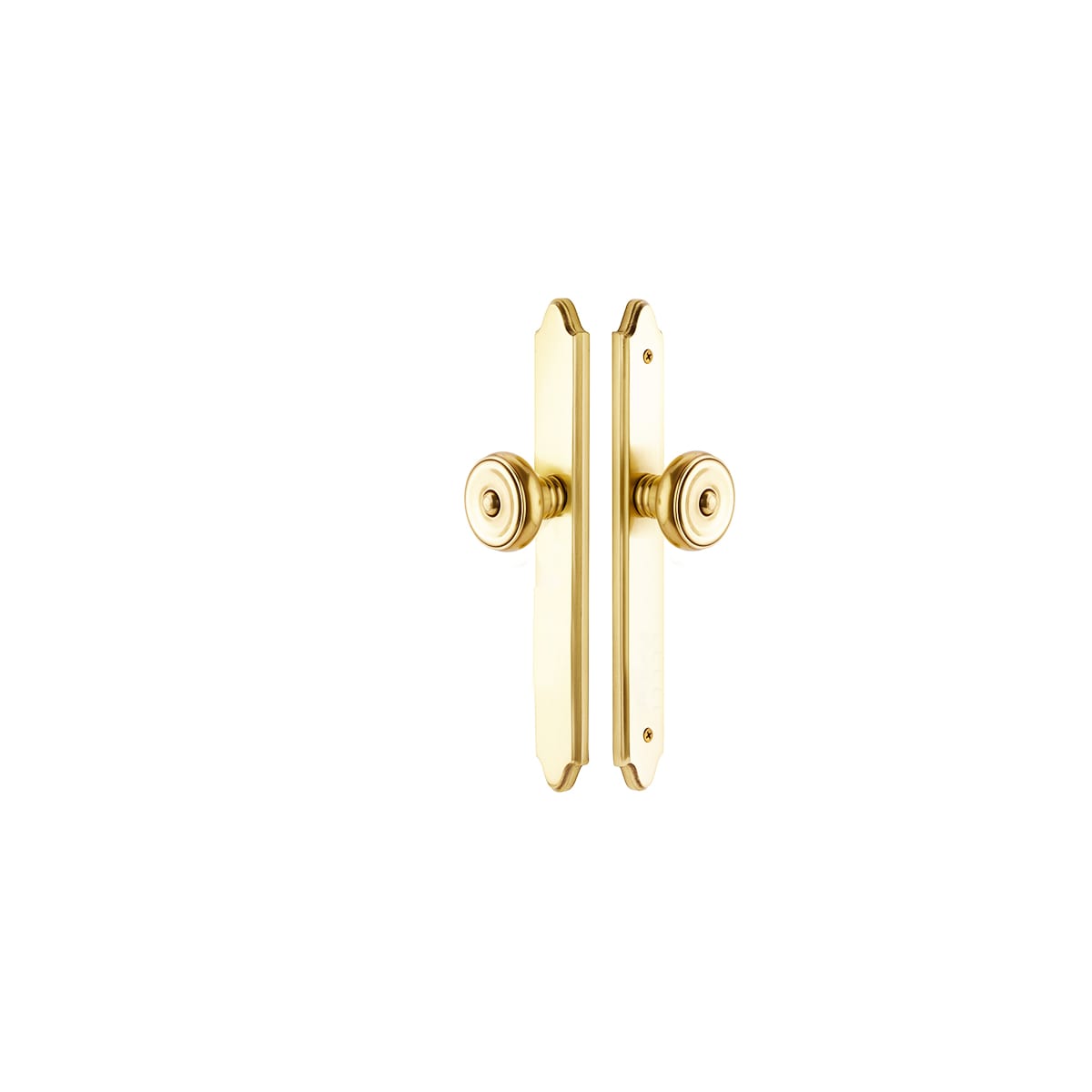 Emtek 11 Inch Stretto Concord Passage Sideplate Entry Set from the Classic Brass Collection