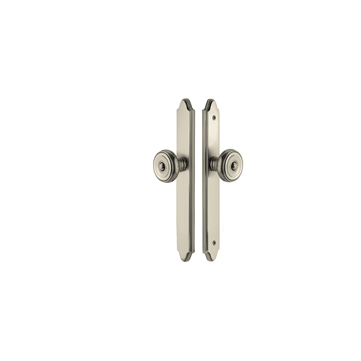 Emtek 11 Inch Stretto Concord Passage Sideplate Entry Set from the Classic Brass Collection