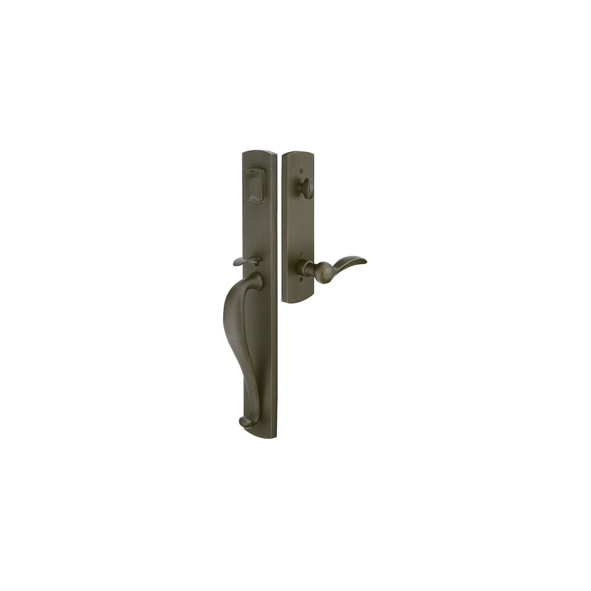 Emtek Creston Single Cylinder Keyed Entry Sandcast Bronze Handleset