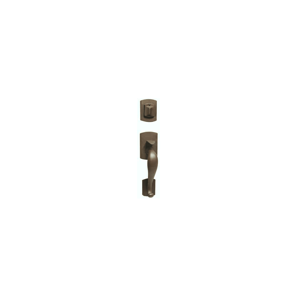 Emtek Laramie Double Cylinder Keyed Entry Sandcast Bronze Handleset