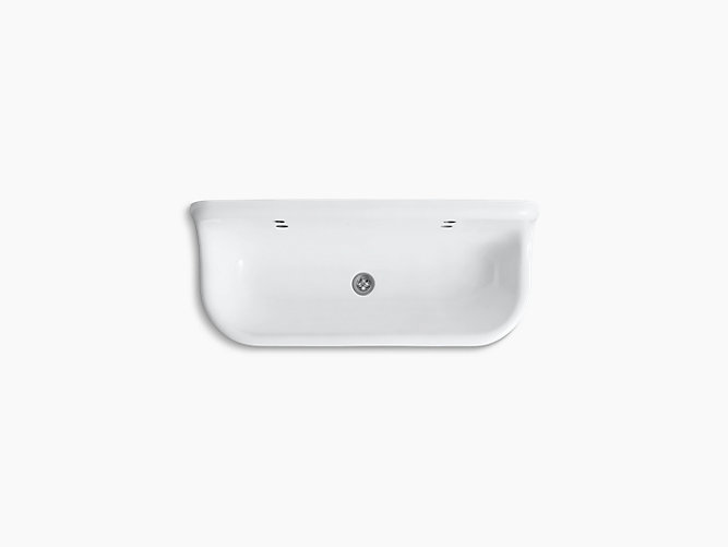 Kohler K 3202 0 Brockway 4 Wall Mounted Wash Sink With 2 Faucet Holes K 3202 0 Snyder Diamond