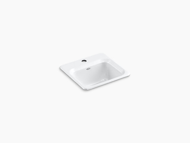 Model: K-6579-1-FT | Kohler Northland™   15" x 15" x 7-5/8" top-mount bar sink with single faucet hole