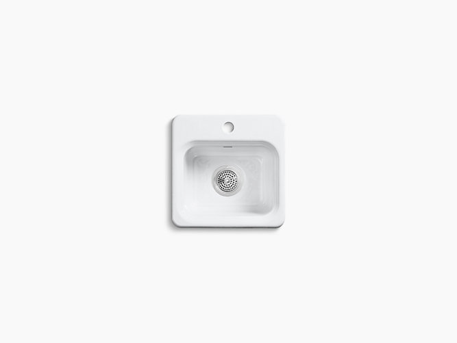 Model: K-6579-1-FT | Kohler Northland™   15" x 15" x 7-5/8" top-mount bar sink with single faucet hole
