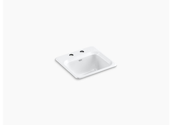 Kohler Northland™   15" x 15" x 7-5/8" top-mount bar sink with 2 faucet holes