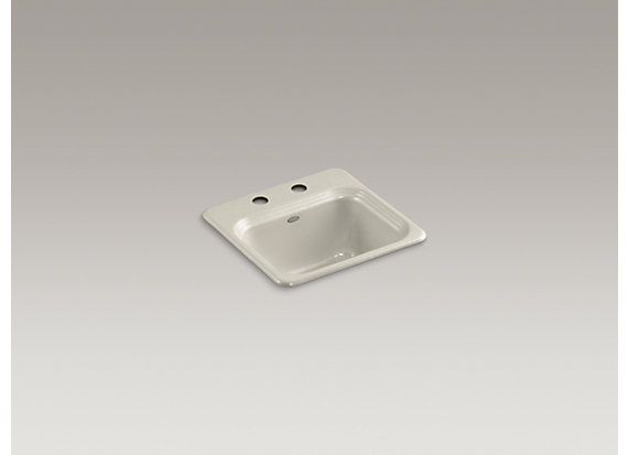 Kohler Northland™   15" x 15" x 7-5/8" top-mount bar sink with 2 faucet holes