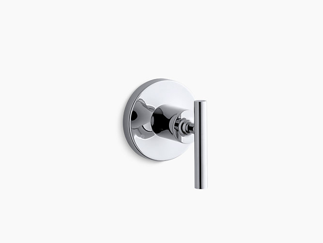 Model: K-T14491-4-CP-CL | Kohler Purist®   Valve trim with lever handle for transfer valve, requires valve