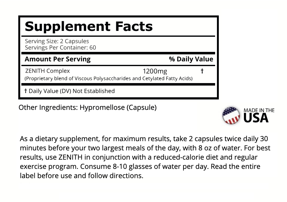 Zenith by Awakened Product Overview Weight Loss Fat Loss