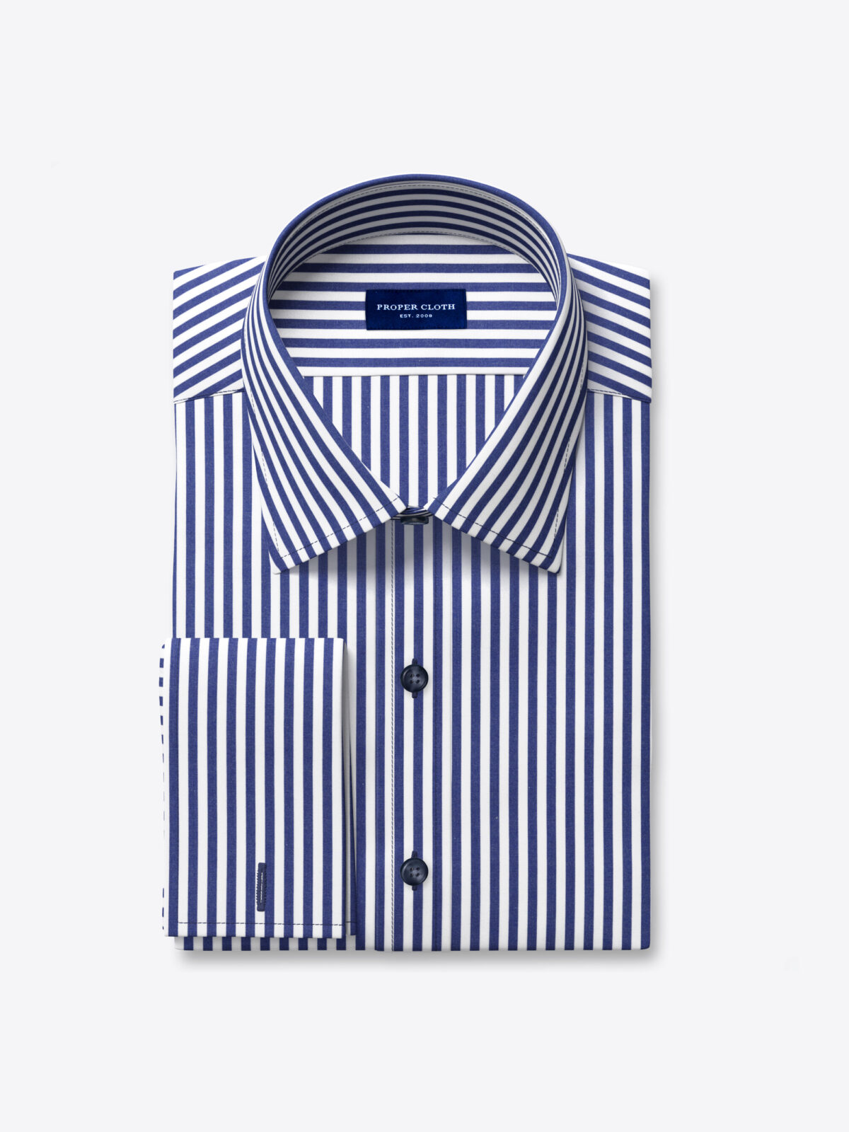 Padua Navy Bengal Stripe 120s Broadcloth Shirt Padua Navy Bengal Stripe 120s Broadcloth Shirt