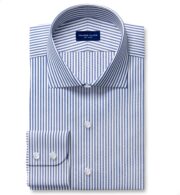 Shop Stanton 120s Navy Bengal Stripe