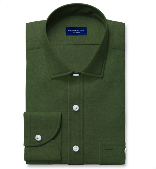 pine green dress shirt Hisdern Men's Dark Green Splicing Dress Shirt For Office Wear XL
