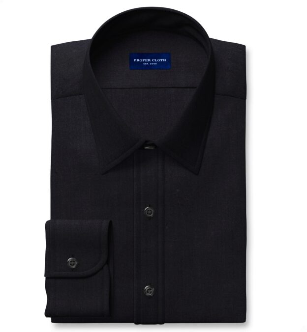 linen blend dress shirt Linen Blend Print Panel Casual Shirt - Multi