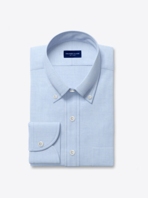 Washed Light Blue Lightweight Oxford