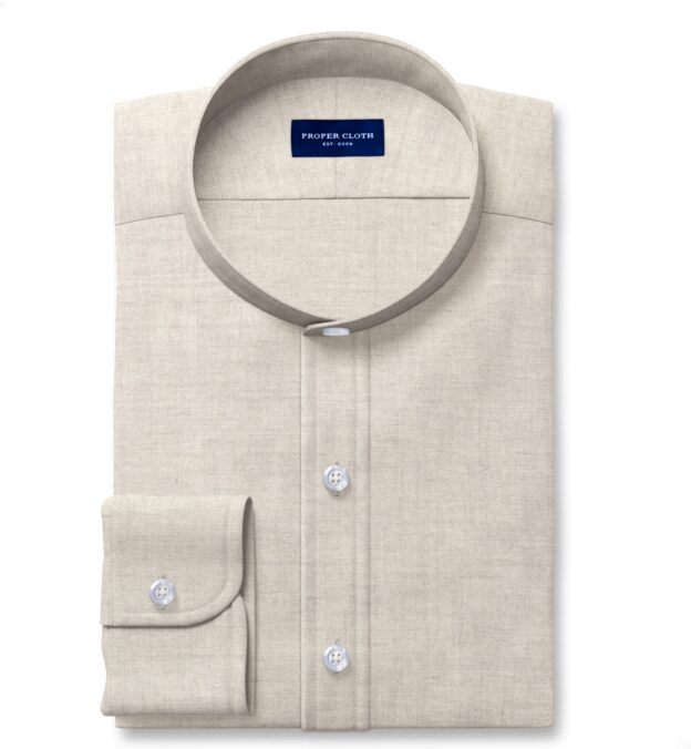 oatmeal dress shirt Oatmeal Cashmere Touch Australian Merino Quarter Zip Sweater | Collars &  Co: Designer Polo Shirts