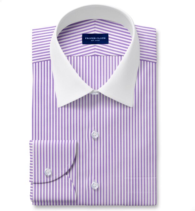 strapless open back dress VINCENZO DI RUGGIERO Handmade Purple Striped Cotton Dress Shirt EU 39 main image 0