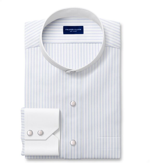 american made dress shirts Men's Oxford XL / LightBlue A scooped hem that sits right tucked or untucked Men's Oxford Dress Shirts S