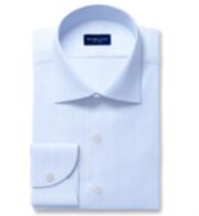Shop Thomas Mason Wrinkle-Resistant 120s Blue Fine Stripe