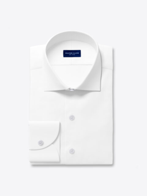 Non-Iron Stretch Supima White Twill