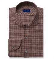 Shop Wythe Rust Melange Houndstooth Flannel