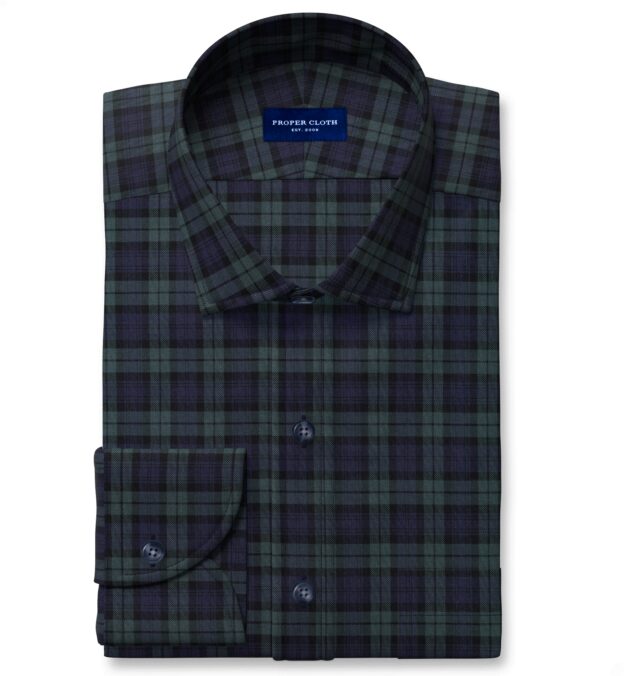 Portuguese Plaid Black Watch Tartan Custom Dress Shirt Shirt by Proper Cloth