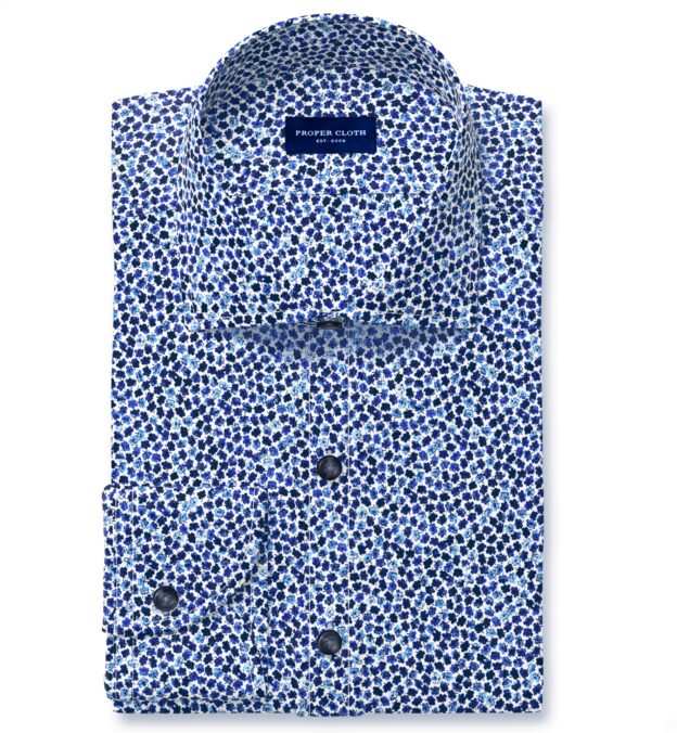 Slim & Regular Fit Micro Bloom Floral 4 Way Performance Dress Shirt