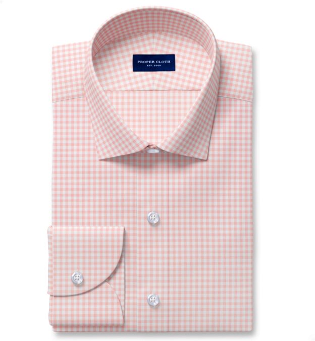 end of day dress shirt Non-Iron Supima Grey End-on-End Check Men's Shirt by Proper Cloth Non-Iron Supima Red End-on-End Gingham