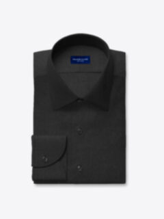 Custom Greenwich Black Twill Shirt Shirt
