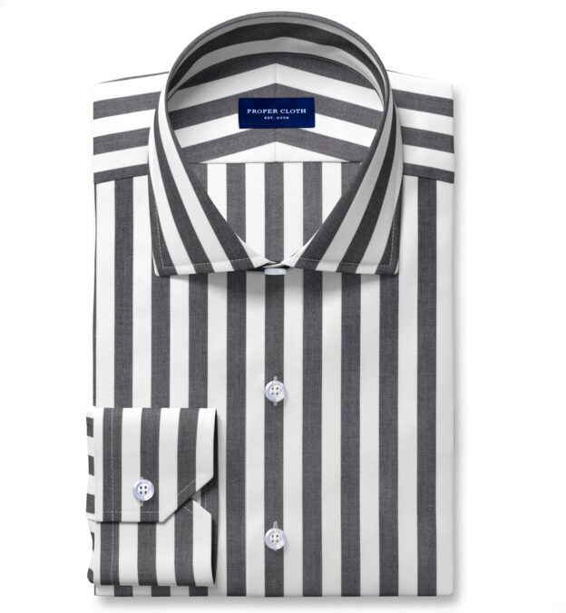 Modena Black Bengal Stripe Men's Dress Shirt Shirt by Proper Cloth