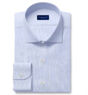 Shop Thomas Mason Blue End-on-End Stripe