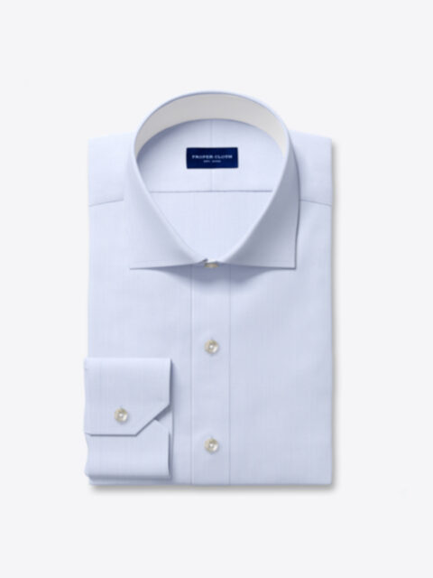 Mayfair Wrinkle-Resistant Light Blue Pencil Stripe