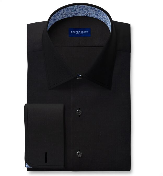 Reda Black Merino Wool Men's Dress Shirt Shirt by Proper Cloth Reda Black Merino Wool Men's Dress Shirt Shirt by Proper Cloth