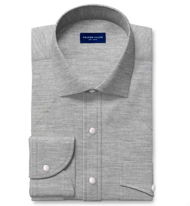 Grey Japanese Corduroy Casual Shirt