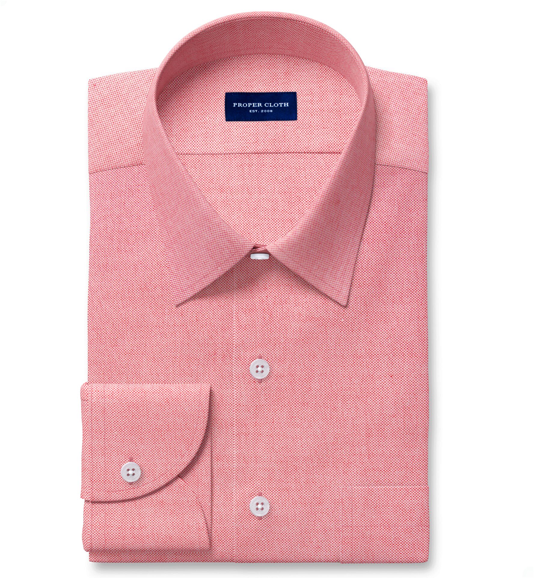 Red Heavy Oxford Tailor Made Shirt by Proper Cloth