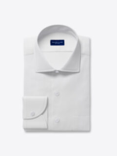 Custom White 40s Solid Seersucker Shirt Shirt