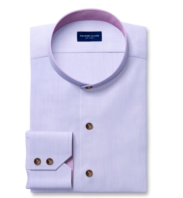 proper shirtings dress shirt Proper Shirtings Diagonal Stripe Light Blue Contemporary Fit Spread Collar Cotton Dress Shirt, 17 1/2 / 36/37